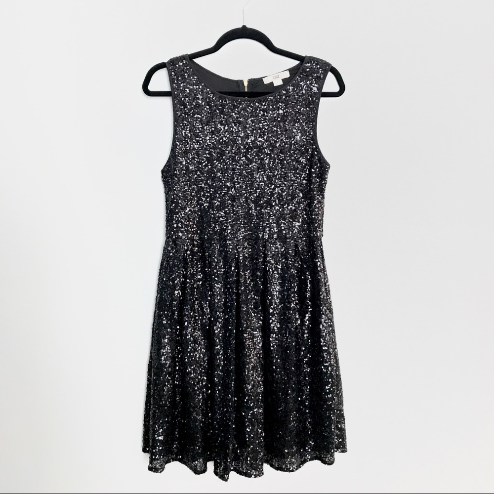 Black Sequin Party Dress